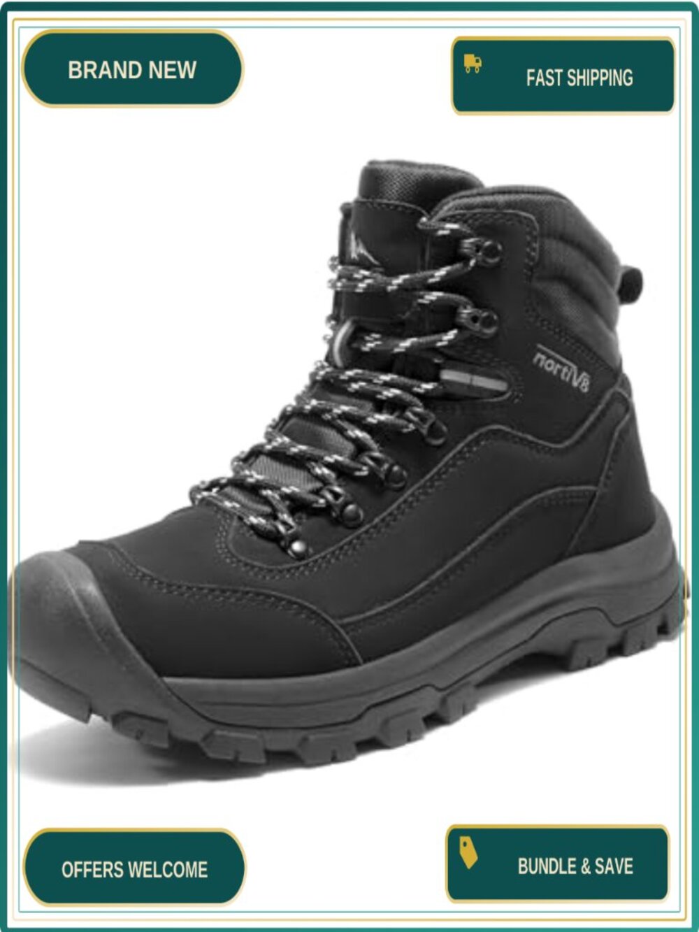Leather Hiking Boots Waterproof Women's Lace-Up